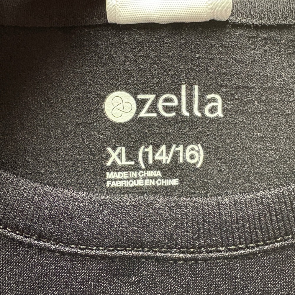 Zella Activewear Set Hoodie Pullover Thumb Hole Black XL(14/16) Kids - Picture 3 of 13
